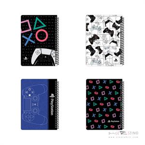 دفتر100برگ وزیری سیمی جلد سخت لانگو سری پلی استیشن کدCH-890